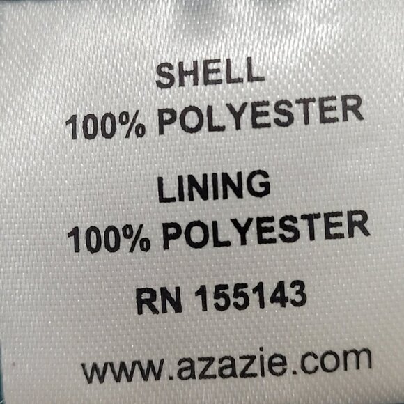 Azazie Dark Green Chiffon Tie Back Padded Bridesmaid Maxi Dress Gown Size C - Picture 4 of 16